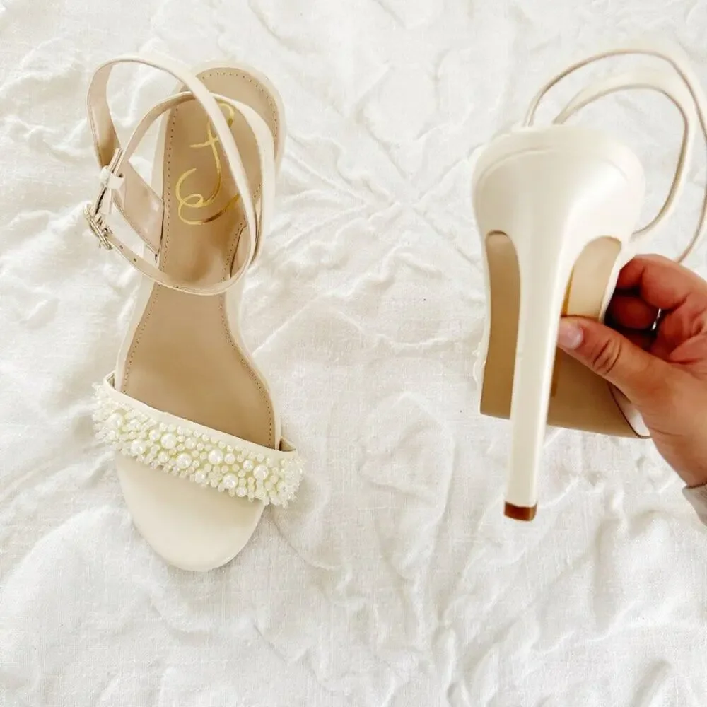Sam Edelman Jade Pearl Heel Size 8 New